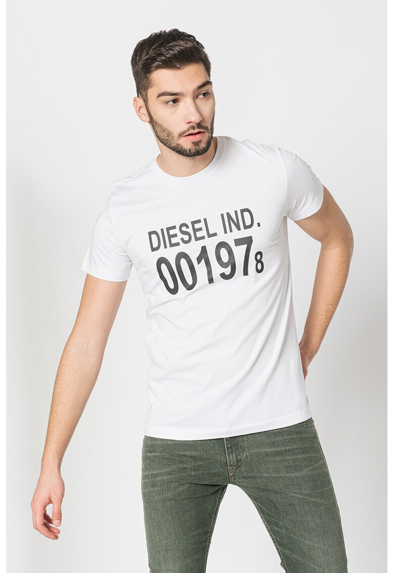 Diesel Tricou de bumbac cu logo Diego - Pled.ro