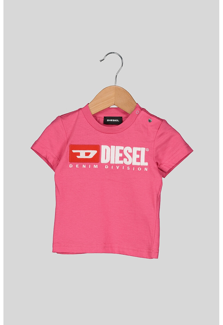 Diesel Tricou din bumbac cu logo brodat - Pled.ro