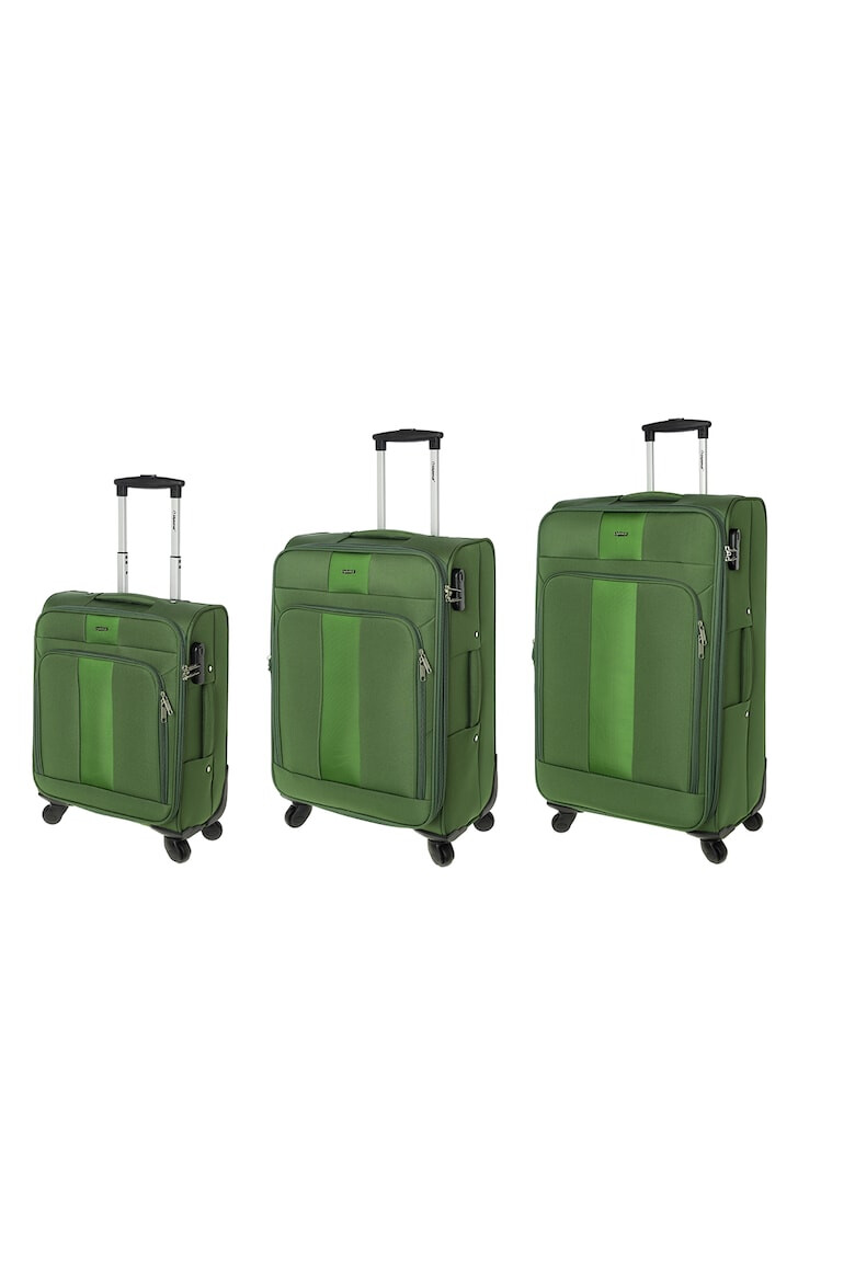 Diplomat Set Trolere 4 Roti ZC 615 - 3 Piese Verde - Pled.ro