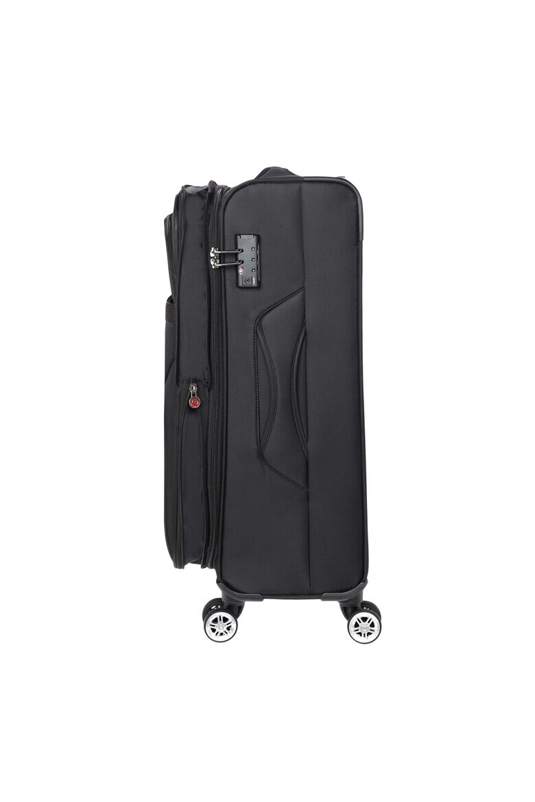 Diplomat Set Trolere Extensibile Poliester 4 Roti Duble Cifru TSA ZC 998 - 3 Piese Negru - Pled.ro