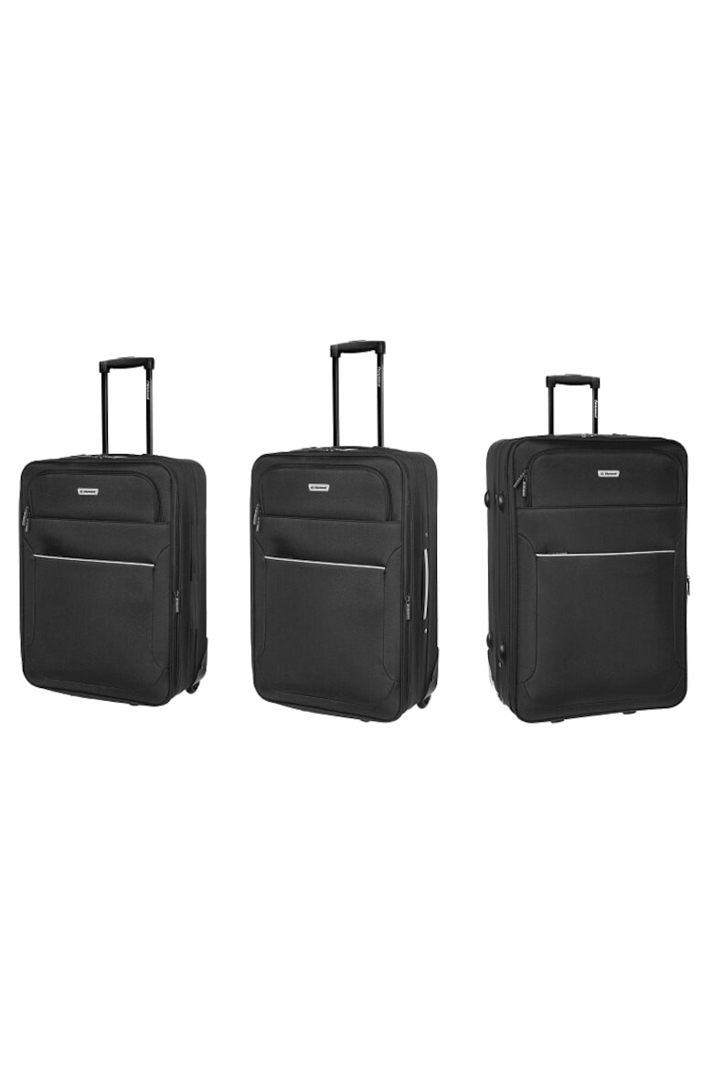 Diplomat Set Trolere ZC 3002 - 3 Piese Negru - Pled.ro