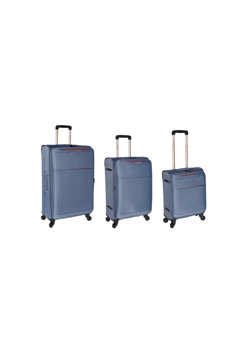 Diplomat Set Trolere ZC 6040 4 Roti 3 Piese Albastru - Pled.ro