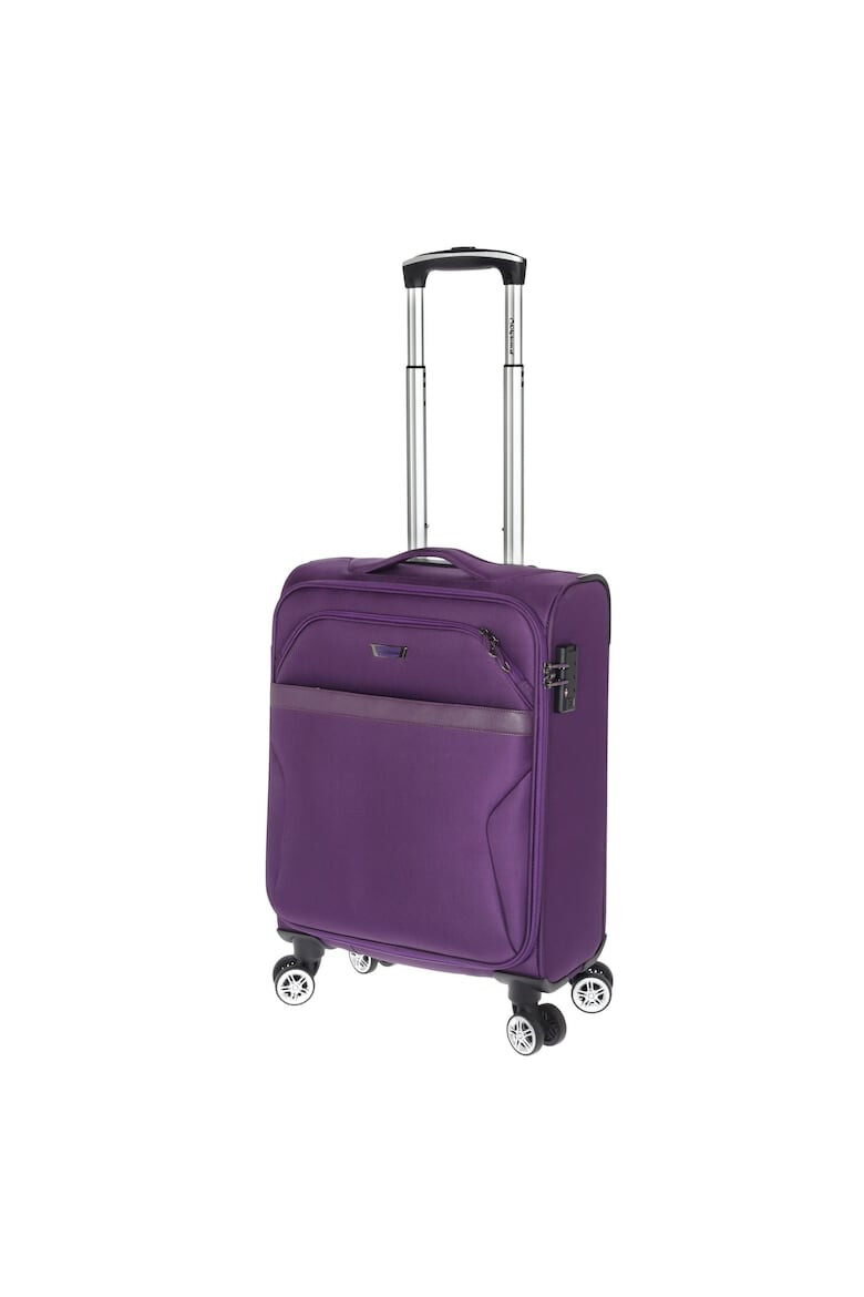 Diplomat Troler Cabina Poliester 4 Roti Duble Cifru TSA ZC 998 - 55 cm Mov - Pled.ro