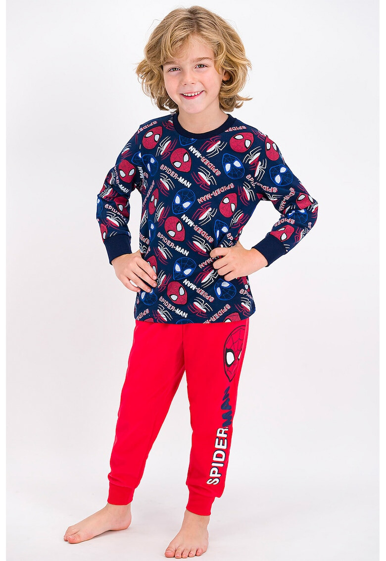 Disney Pijama cu decolteu la baza gatului si imprimeu Spiderman - Pled.ro