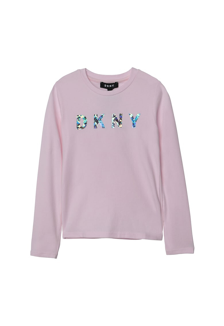 DKNY Bluza cu imprimeu logo pe piept - Pled.ro