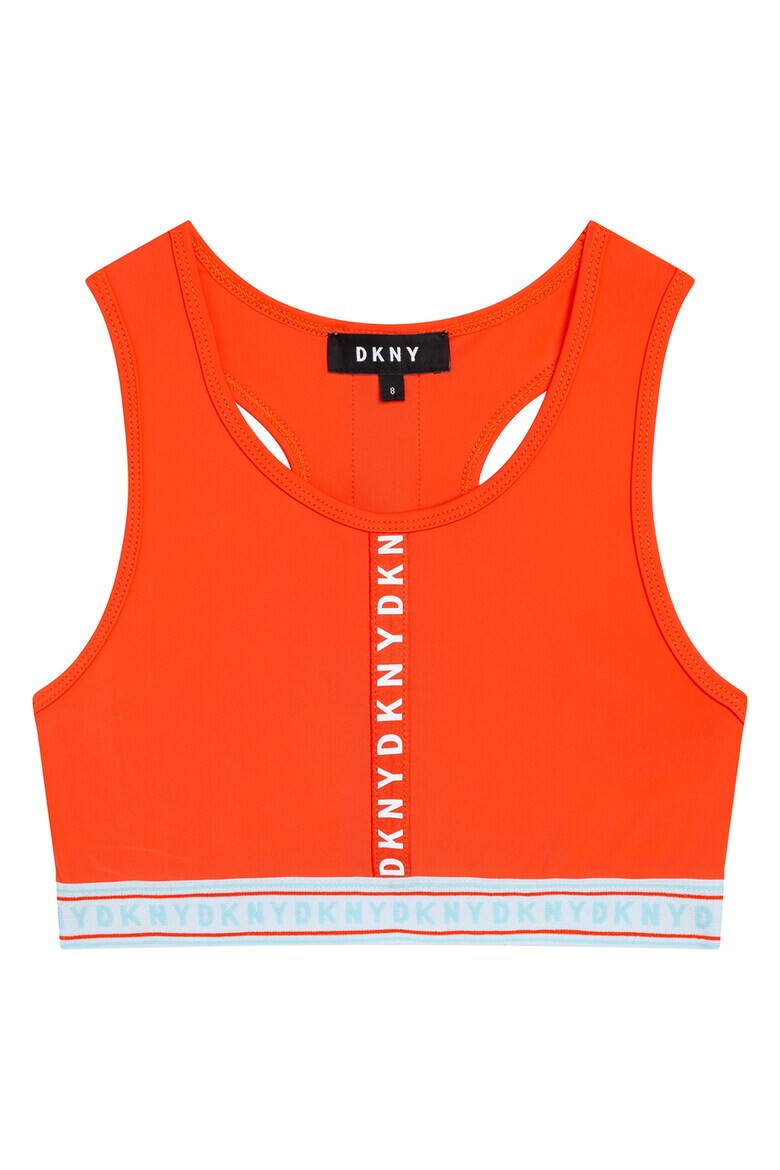 DKNY Bustiera cu spate decupat si logo - Pled.ro