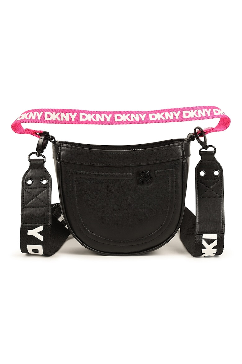 DKNY Geanta crossbody din piele ecologica cu aspect lacuit si barete cu logo - Pled.ro