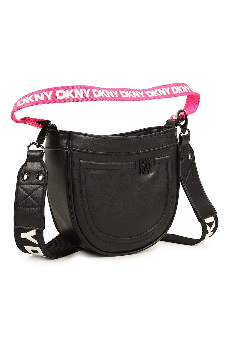 DKNY Geanta crossbody din piele ecologica cu aspect lacuit si barete cu logo - Pled.ro