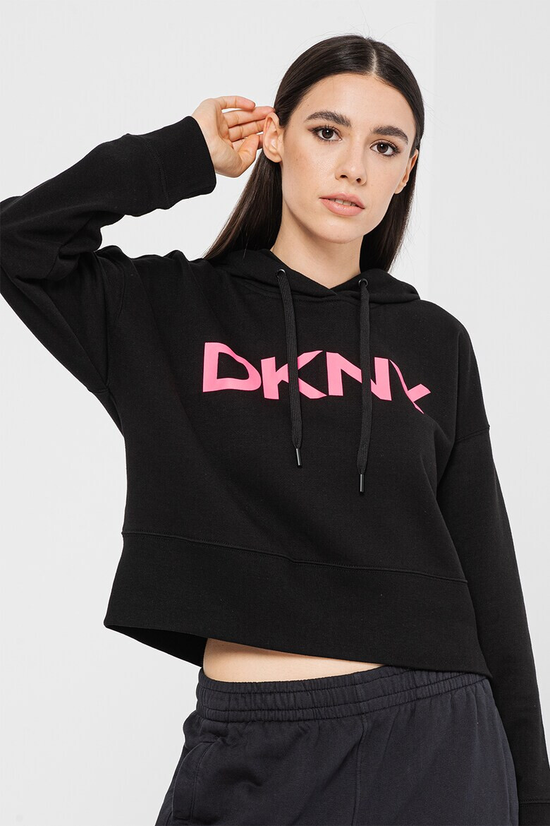 DKNY Hanorac crop cu logo supradimensionat pentru antrenament - Pled.ro