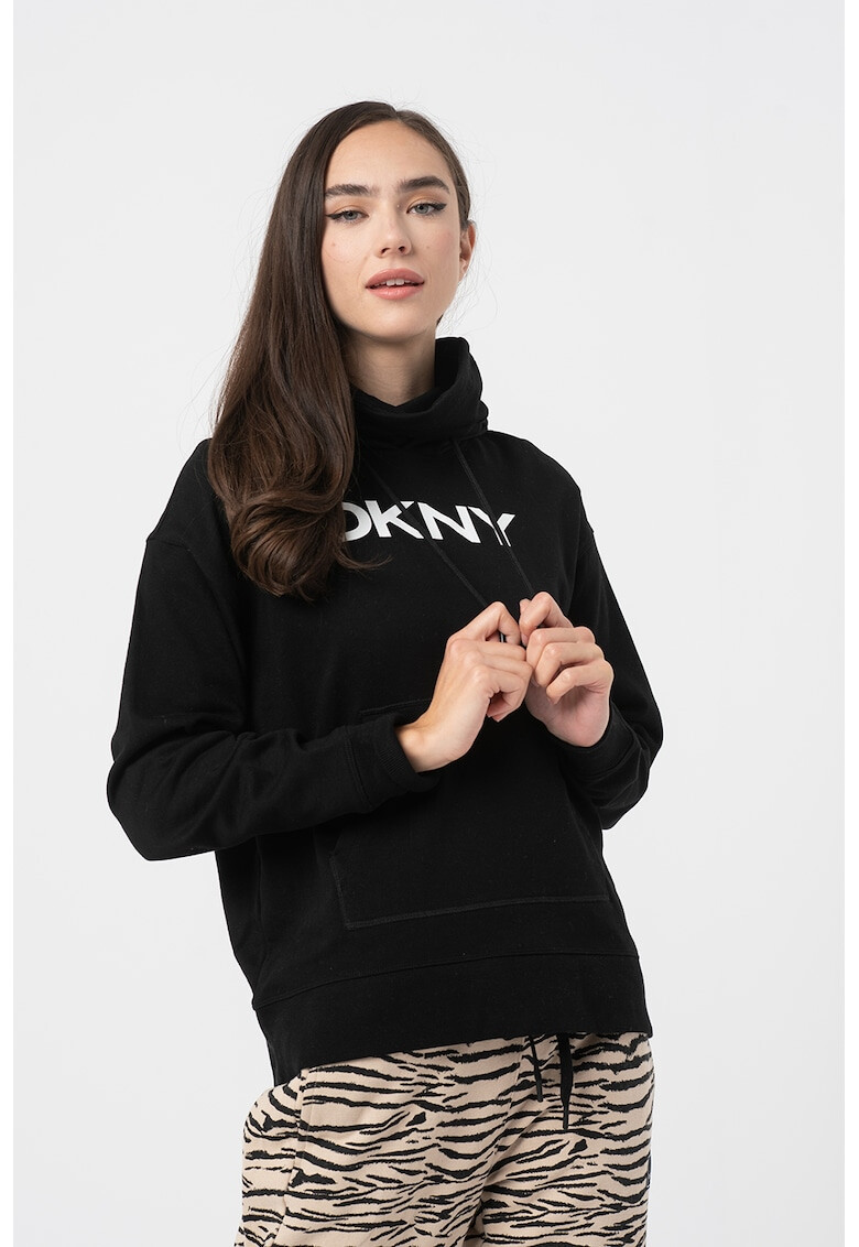 DKNY Hanorac cu imprimeu logo pentru fitness - Pled.ro