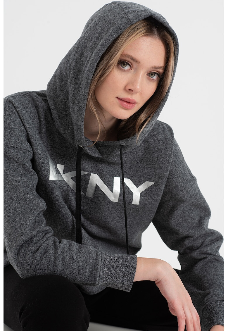 DKNY Hanorac din amestec de bumbac cu imprimeu logo Exploded - Pled.ro