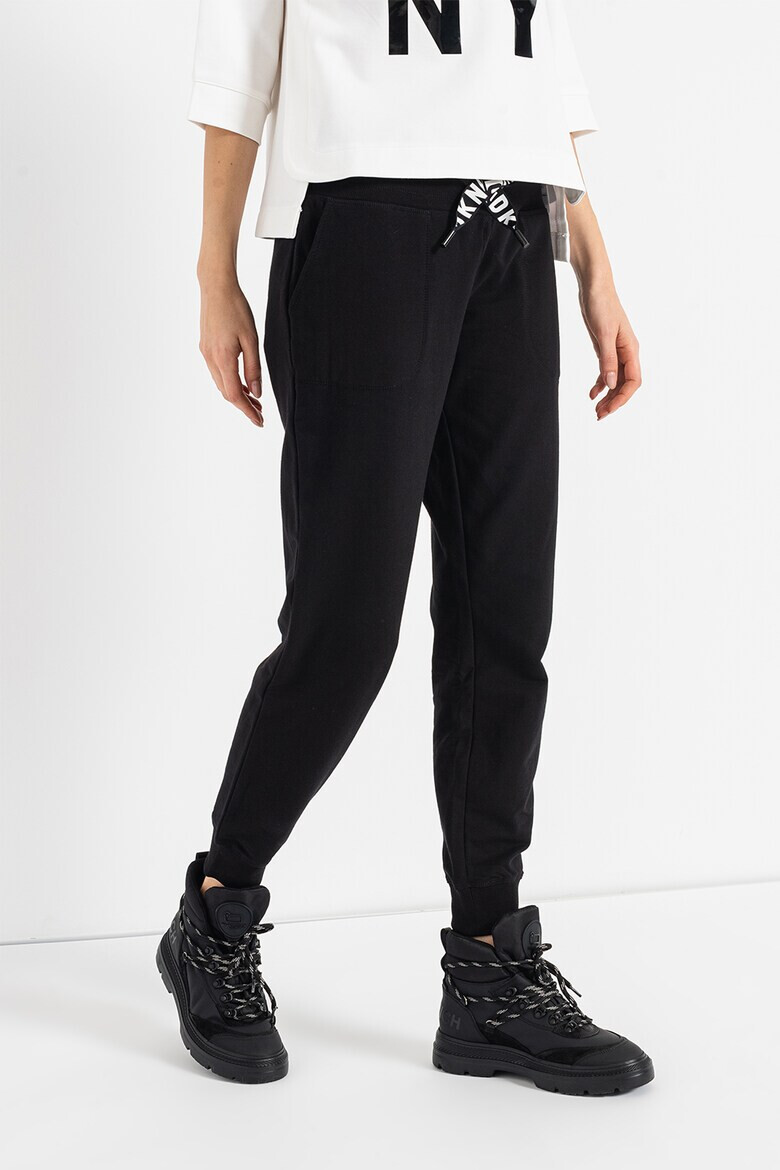 DKNY Pantaloni crop cu buzunare oblice pentru antrenament - Pled.ro