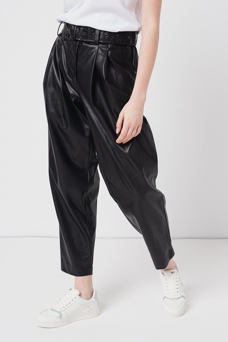 DKNY Pantaloni crop din piele ecologica - Pled.ro