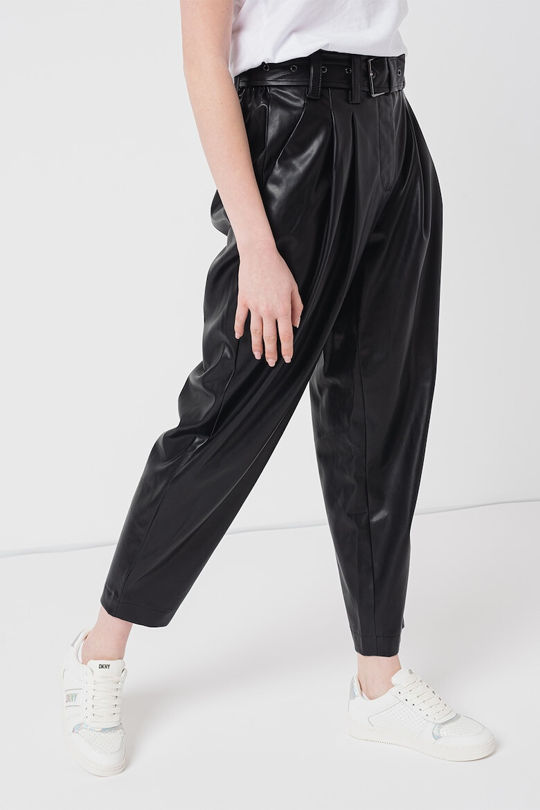 DKNY Pantaloni crop din piele ecologica - Pled.ro