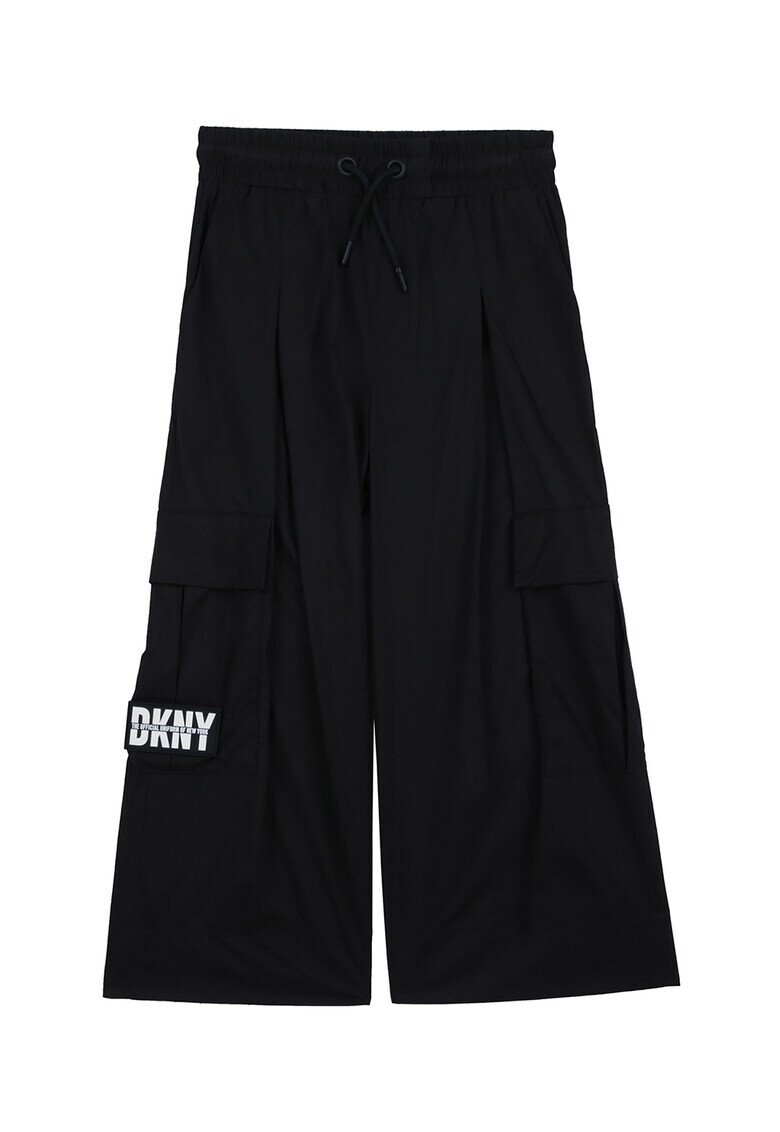 DKNY Pantaloni cu croiala ampla si logo - Pled.ro