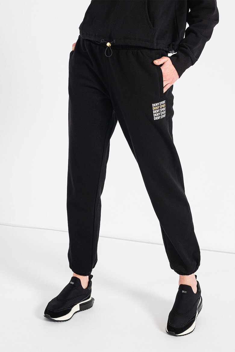 DKNY Pantaloni cu imprimeu logo pentru fitness - Pled.ro