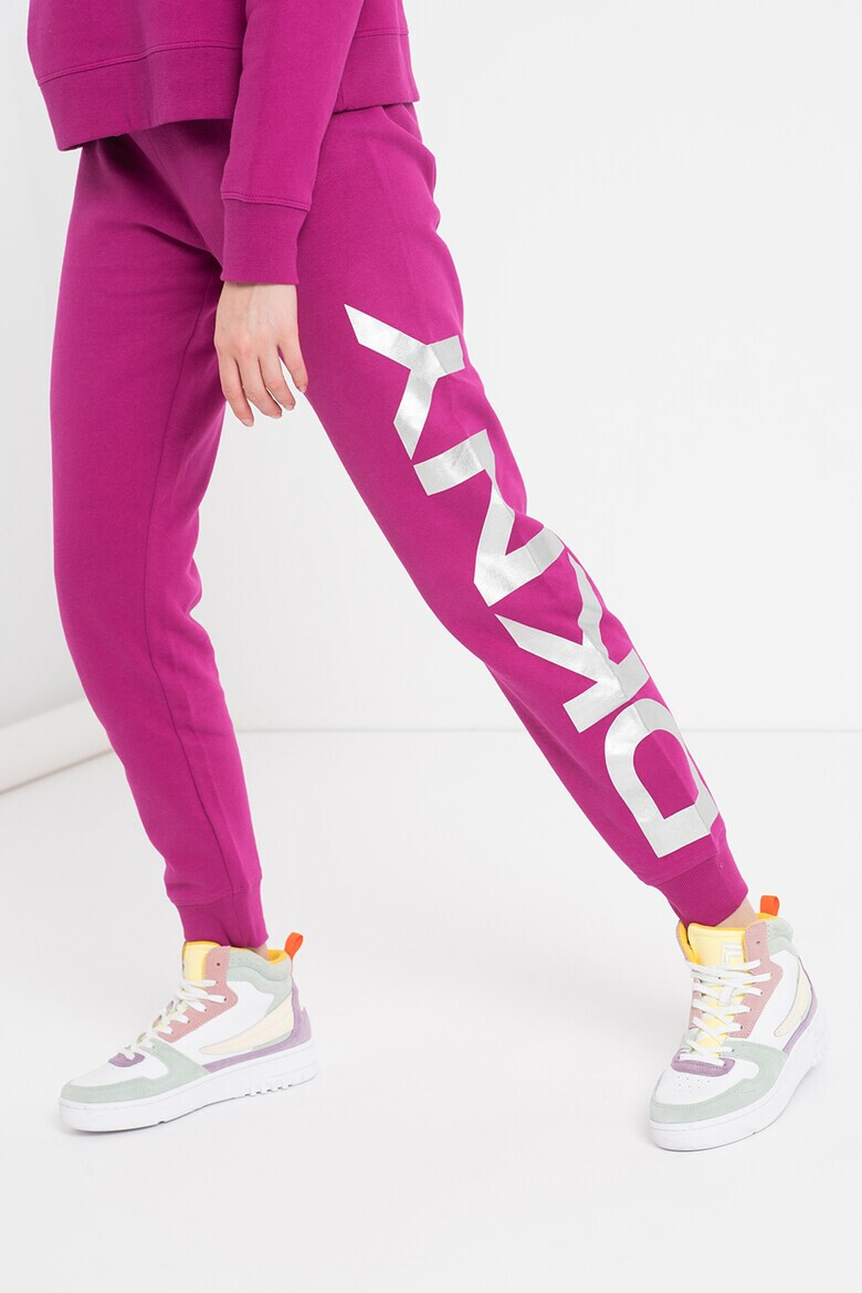 DKNY Pantaloni sport cu imprimeu logo pentru fitness - Pled.ro