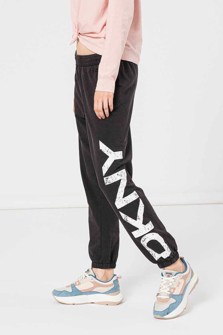 DKNY Pantaloni sport cu logo supradimensionat din bumbac pentru antrenament - Pled.ro