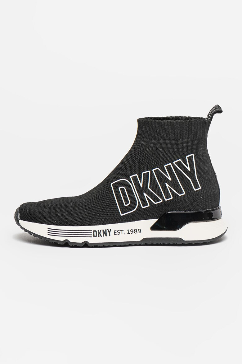 DKNY Pantofi sport cu parte superioara tricotata si imprimeu logo Nona - Pled.ro