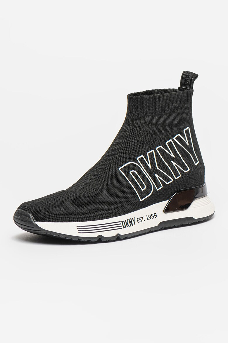 DKNY Pantofi sport cu parte superioara tricotata si imprimeu logo Nona - Pled.ro