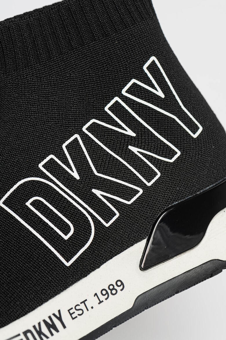 DKNY Pantofi sport cu parte superioara tricotata si imprimeu logo Nona - Pled.ro