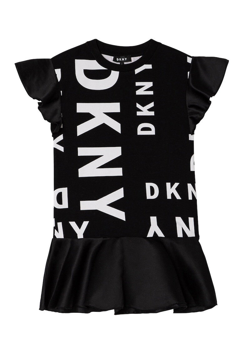 DKNY Rochie cu maneci scurte si imprimeu logo - Pled.ro