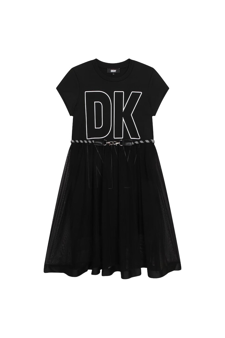 DKNY Rochie evazata cu imprimeu logo - Pled.ro