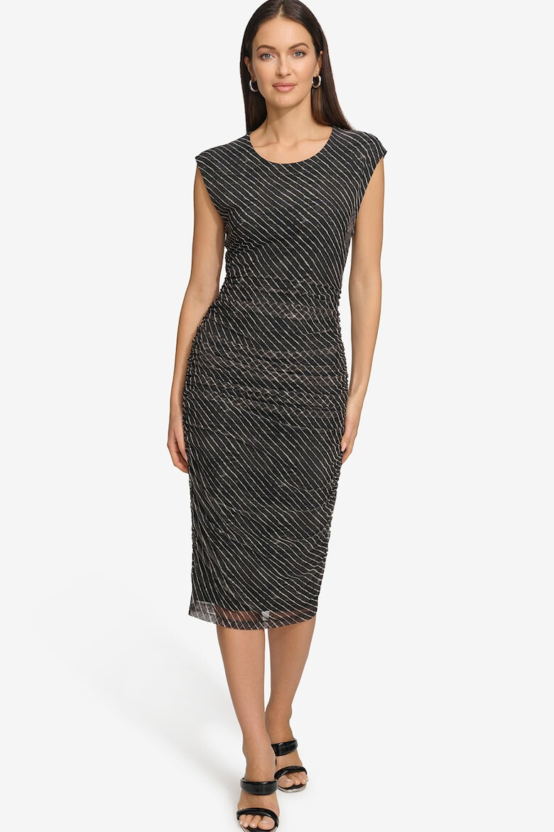 DKNY Rochie midi cambrata cu model - Pled.ro