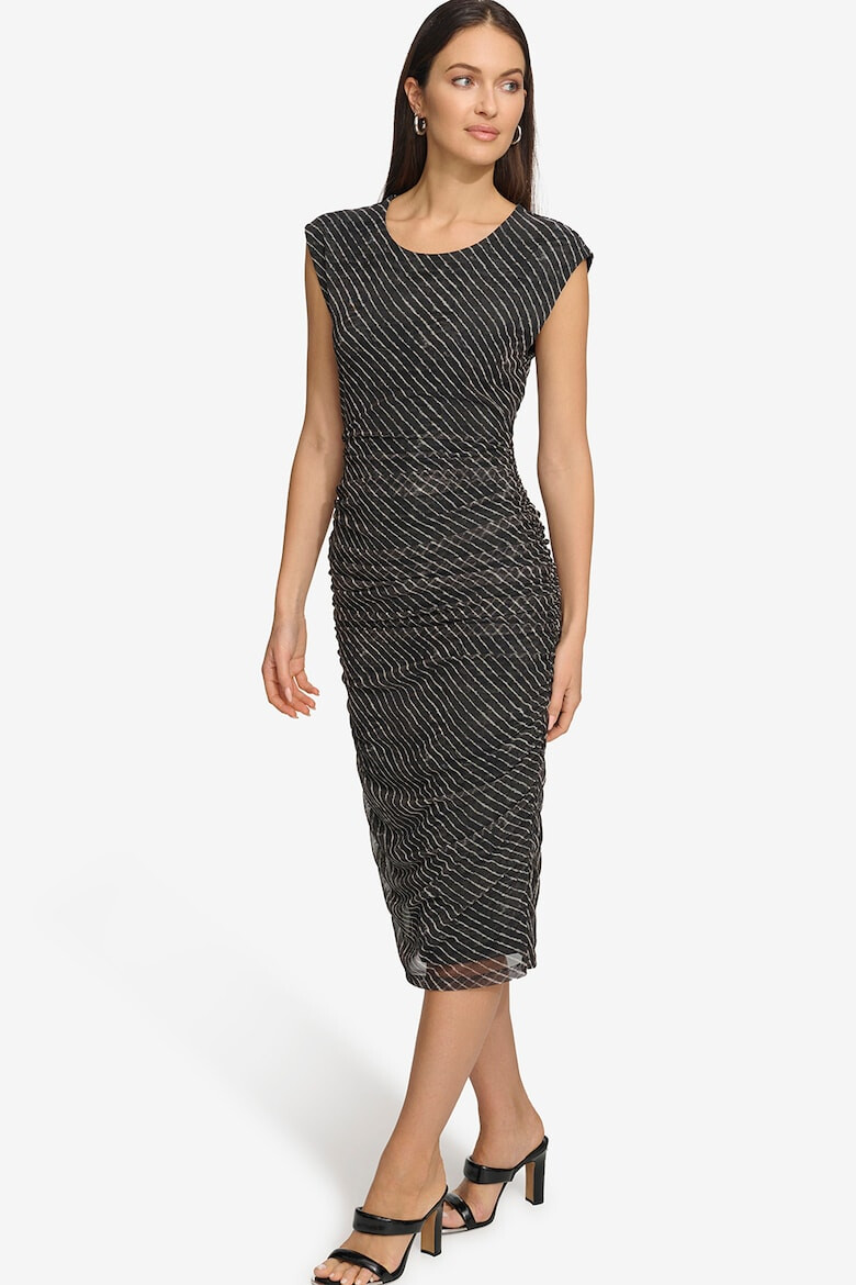 DKNY Rochie midi cambrata cu model - Pled.ro