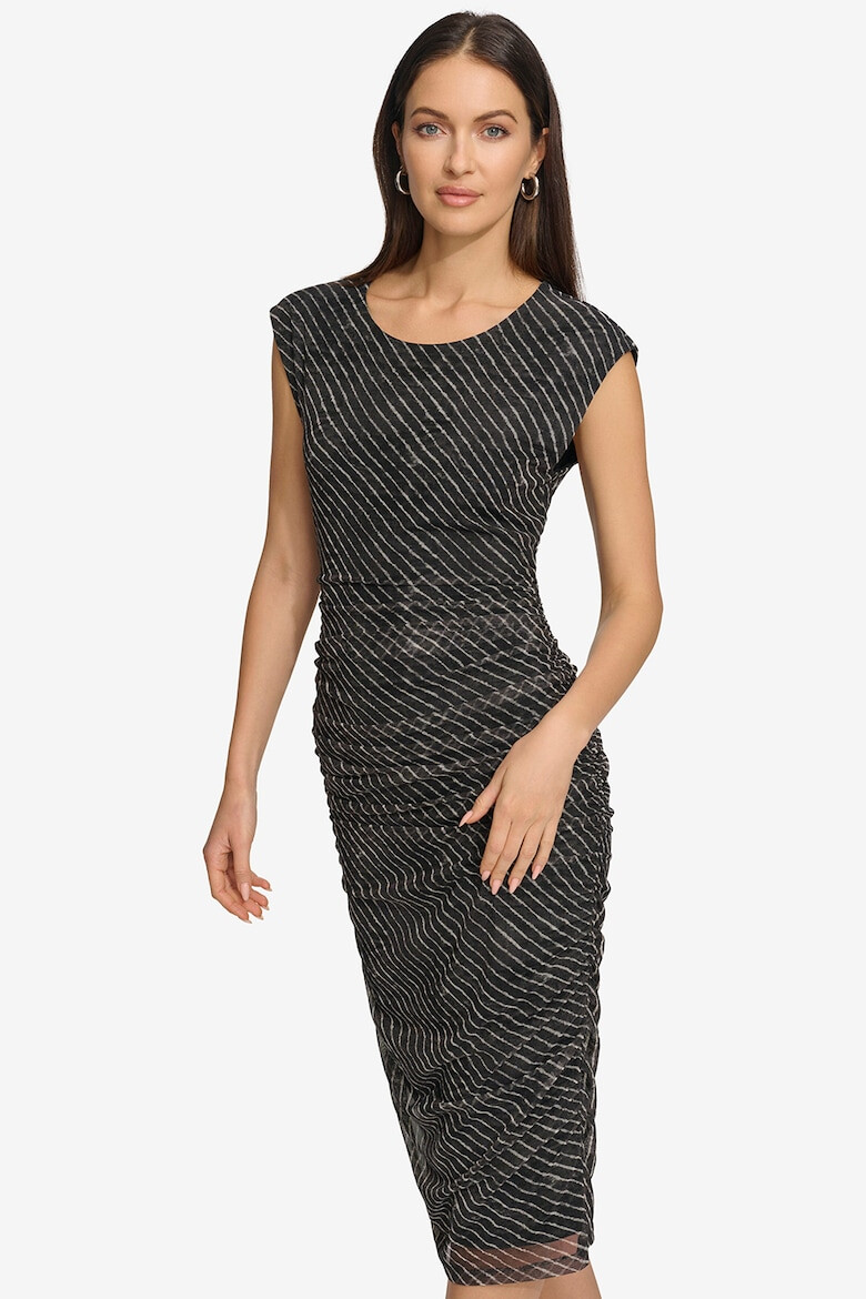 DKNY Rochie midi cambrata cu model - Pled.ro