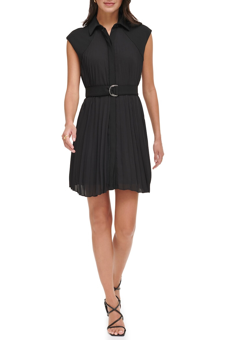 DKNY Rochie scurta cu pliuri si curea in talie - Pled.ro