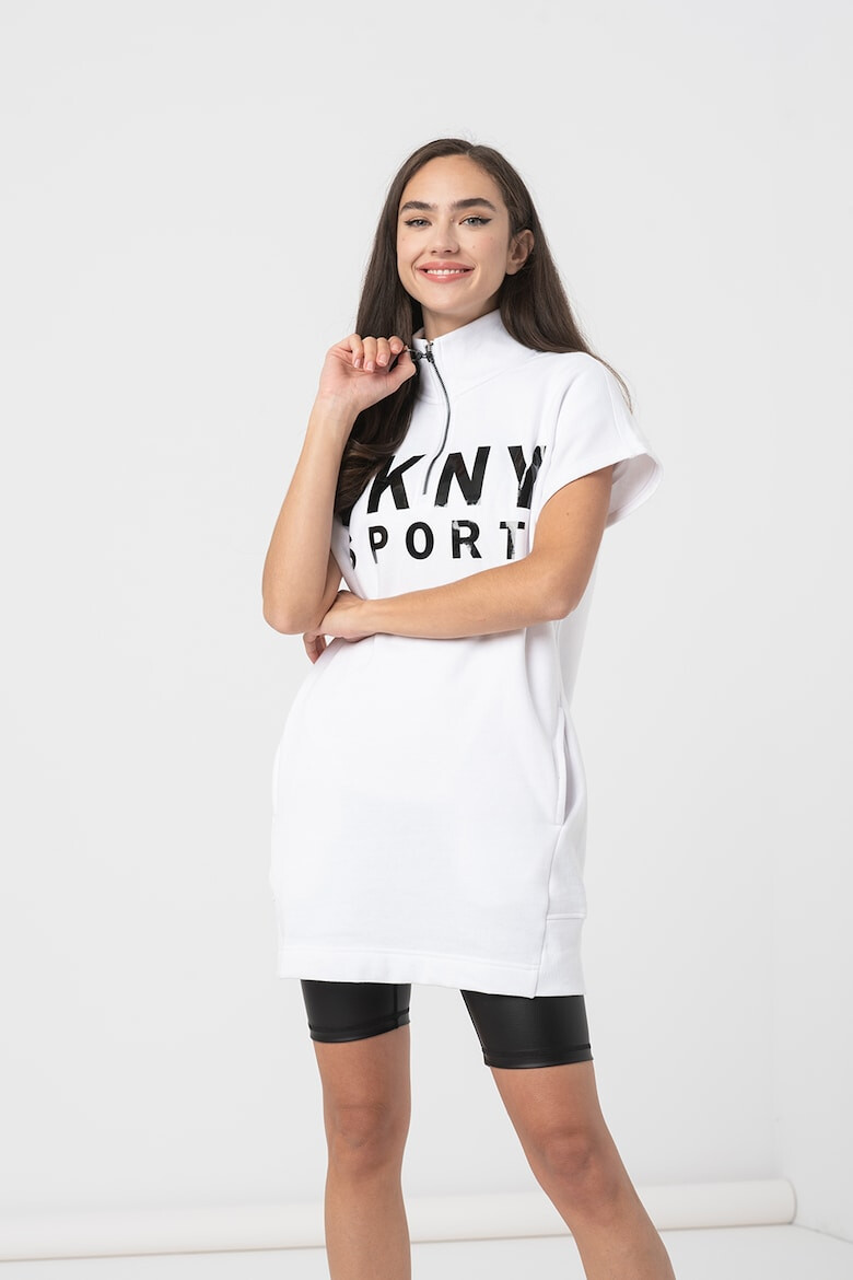 DKNY Rochie sport cu fenta cu fermoar pentru fitness - Pled.ro