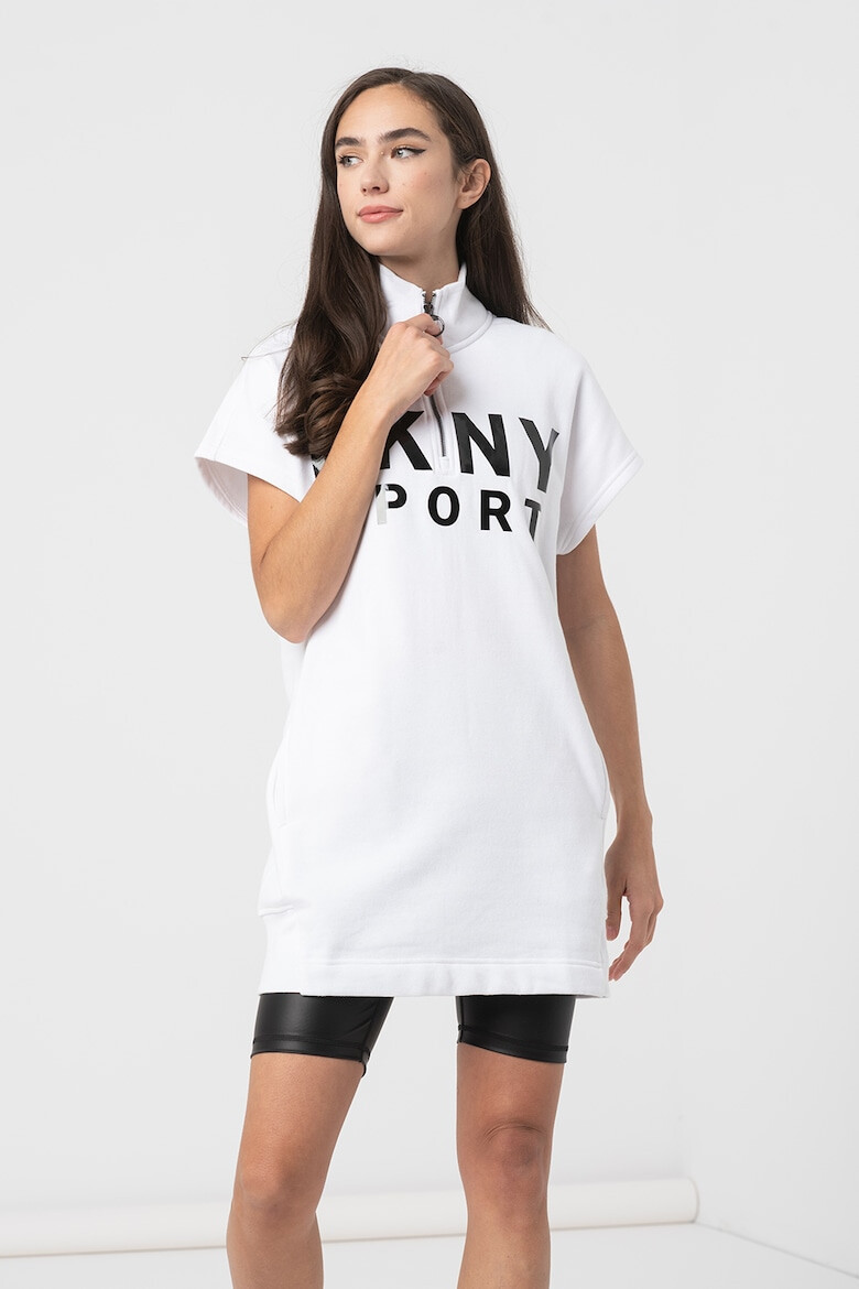 DKNY Rochie sport cu fenta cu fermoar pentru fitness - Pled.ro