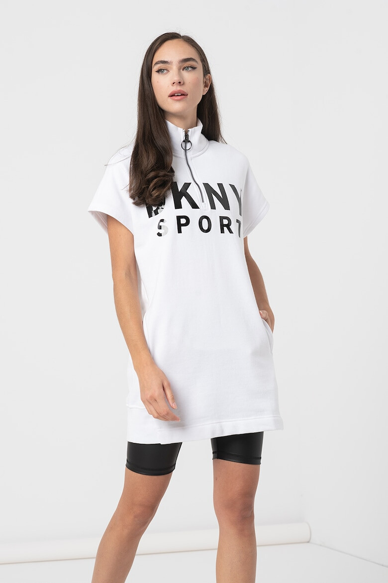 DKNY Rochie sport cu fenta cu fermoar pentru fitness - Pled.ro