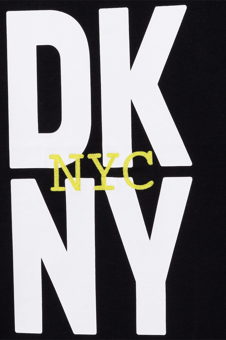 DKNY Tricou cu decolteu la baza gatului si imprimeu logo - Pled.ro