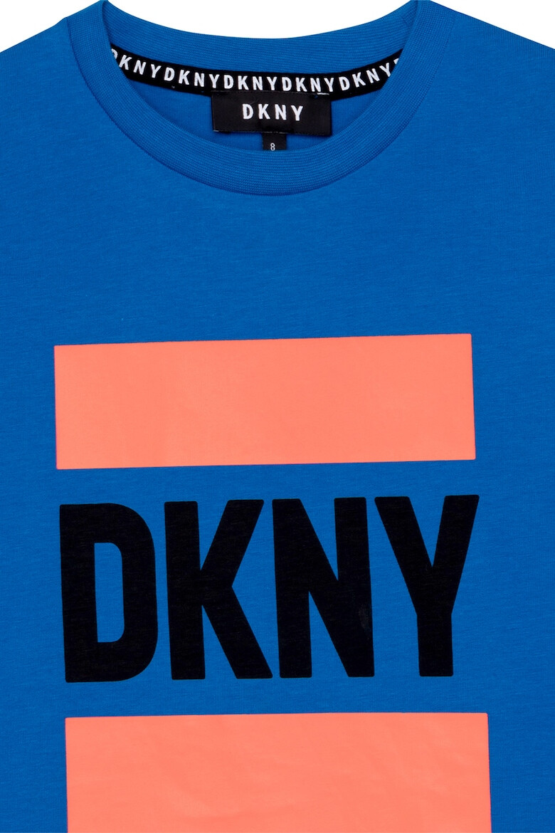 DKNY Tricou cu decolteu la baza gatului si imprimeu logo - Pled.ro