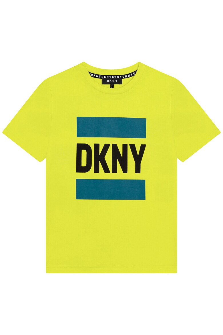 DKNY Tricou cu decolteu la baza gatului si imprimeu logo - Pled.ro