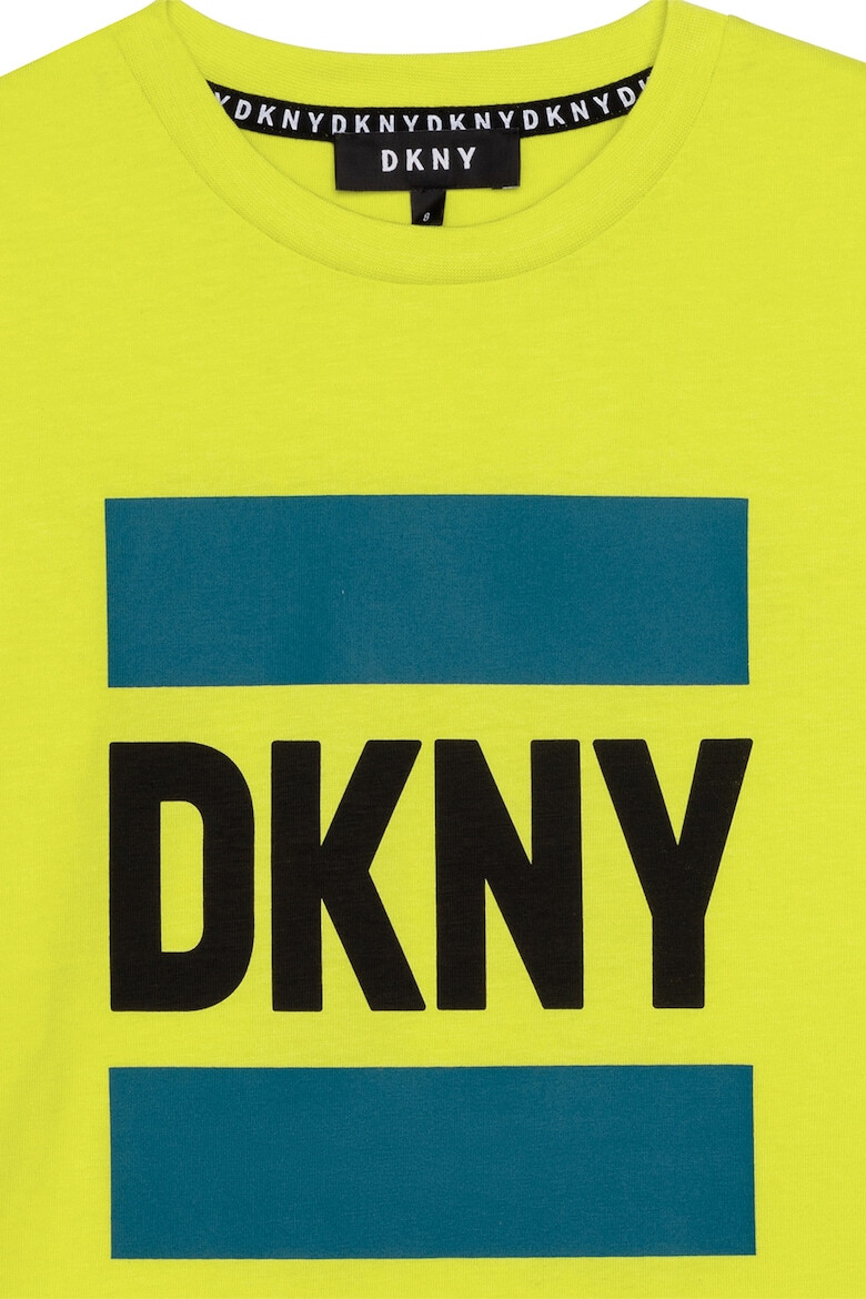 DKNY Tricou cu decolteu la baza gatului si imprimeu logo - Pled.ro