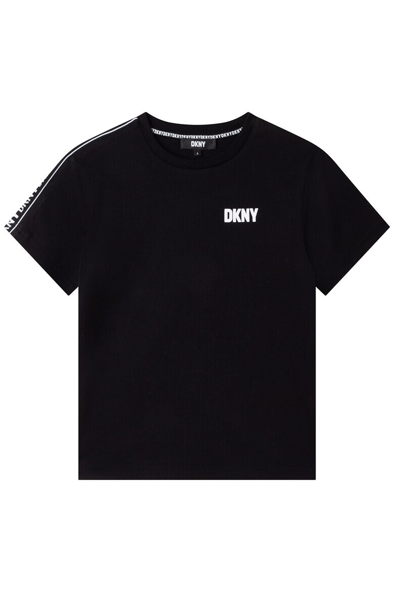 DKNY Tricou cu decolteu la baza gatului si logo discret - Pled.ro