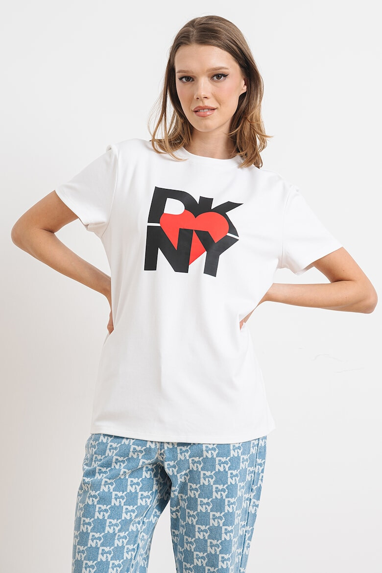 DKNY Tricou cu logo din amestec de modal - Pled.ro