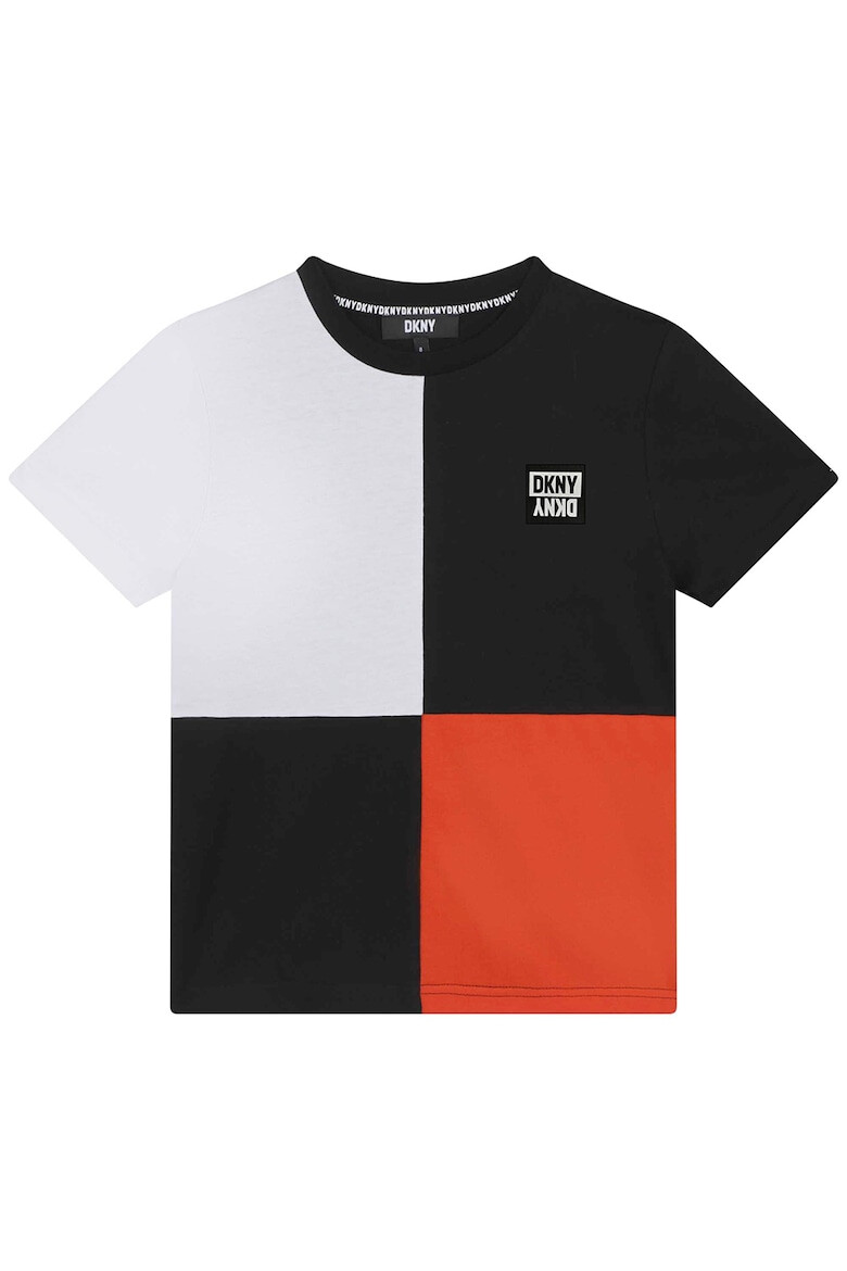 DKNY Tricou de bumbac cu model colorblock - Pled.ro