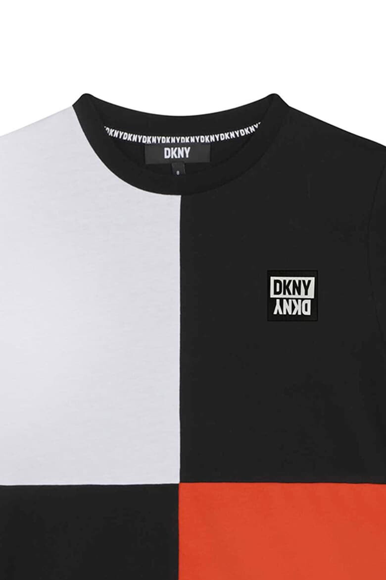 DKNY Tricou de bumbac cu model colorblock - Pled.ro