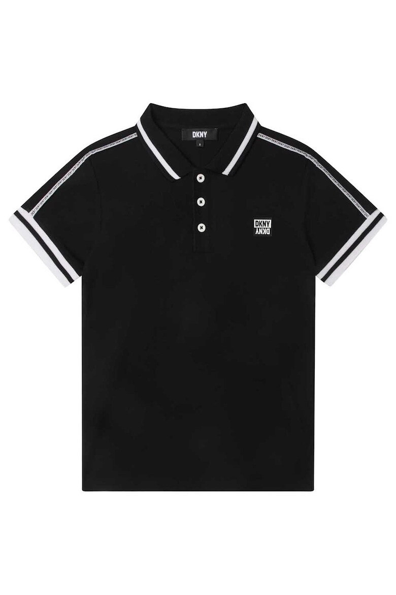 DKNY Tricou polo cu benzi logo - Pled.ro