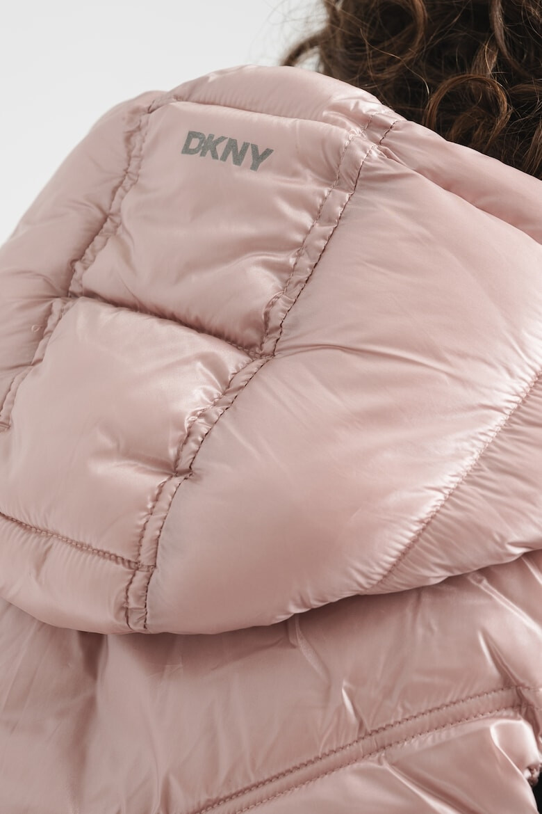 DKNY Vesta cu aspect matlasat si gluga - Pled.ro