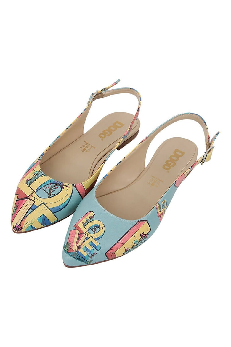 DOGO SHOES Balerini slingback din piele ecologica Love - Pled.ro