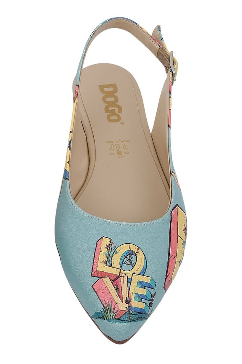 DOGO SHOES Balerini slingback din piele ecologica Love - Pled.ro