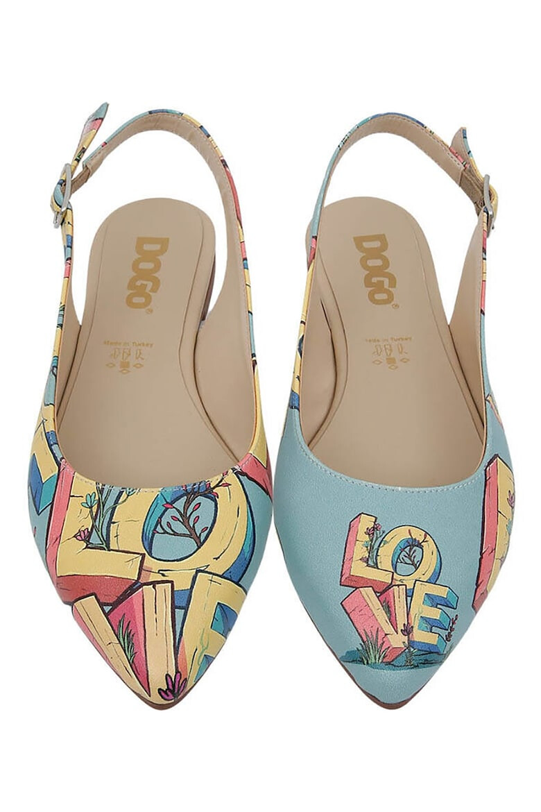 DOGO SHOES Balerini slingback din piele ecologica Love - Pled.ro