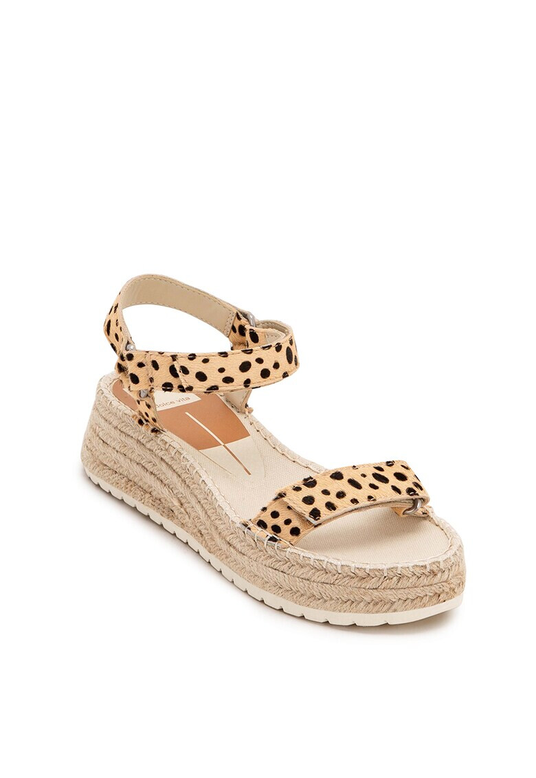 Dolce Vita Sandale din piele cu par scurt cu talpa wedge Myra - Pled.ro