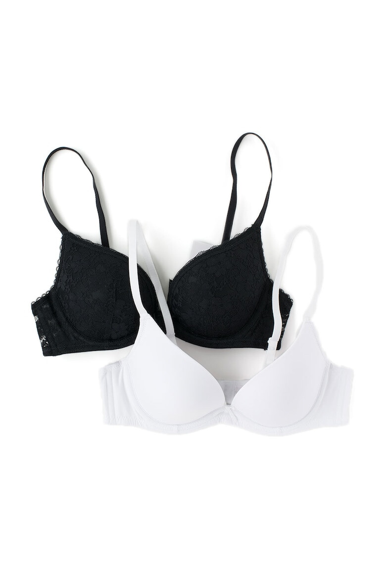 Dorina Set de sutiene push-up negru cu alb - 2 piese - Pled.ro