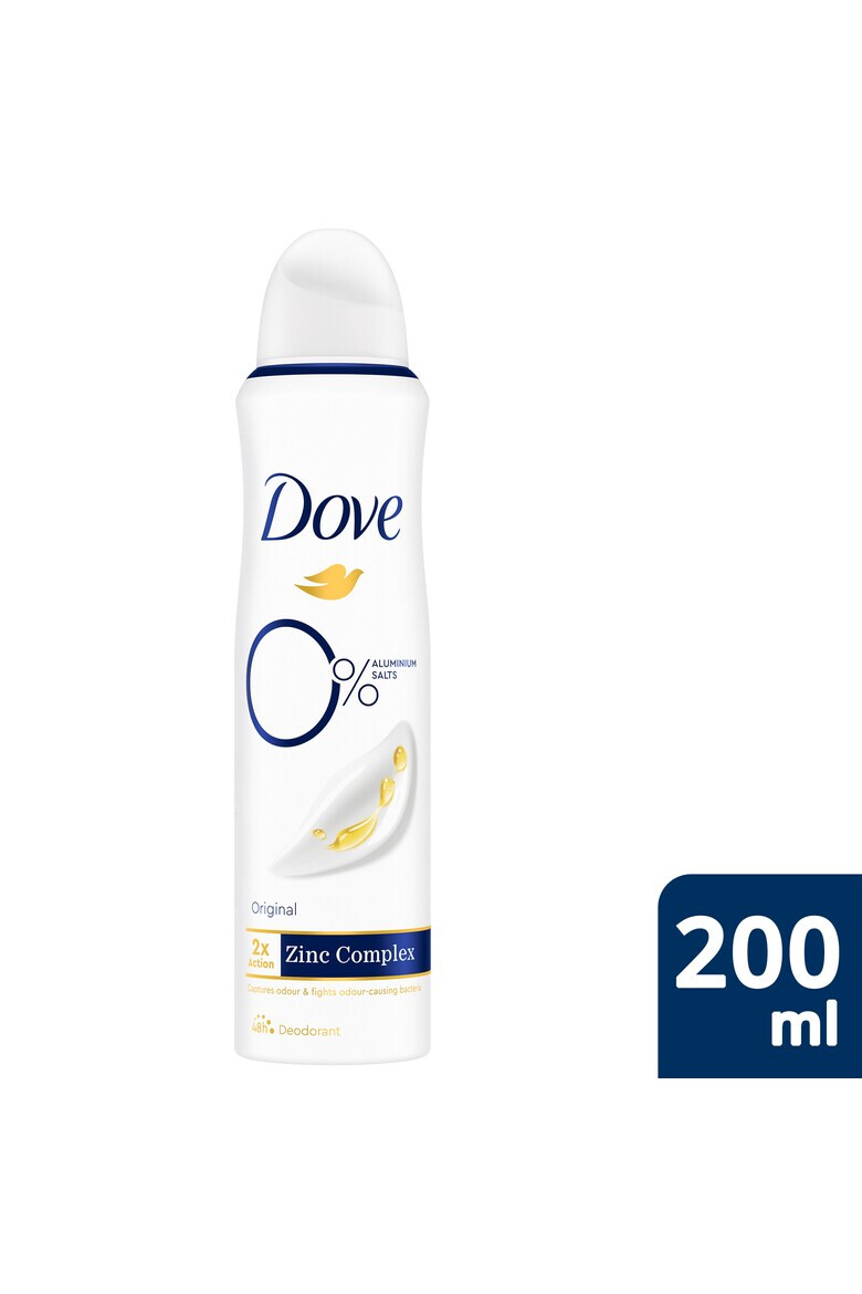 Dove Deodorant spray Original 0% saruri de aluminiu 150 ml - Pled.ro